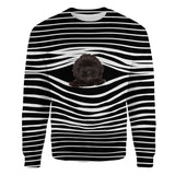 Black Lhasa Apso - Stripe - Premium Sweater