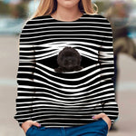 Black Lhasa Apso - Stripe - Premium Sweater