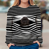 Black Lhasa Apso - Stripe - Premium Sweater