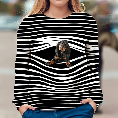 Black Tan Coonhound - Stripe - Premium Sweater