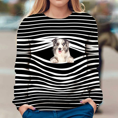 Blue Merle Collie - Stripe - Premium Sweater