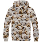 Bolognese Dog Full Face Fleece Hoodie