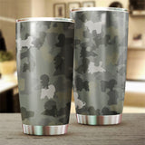 Bolognese Dog Camo Tumbler Cup