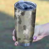 Bolognese Dog Camo Tumbler Cup