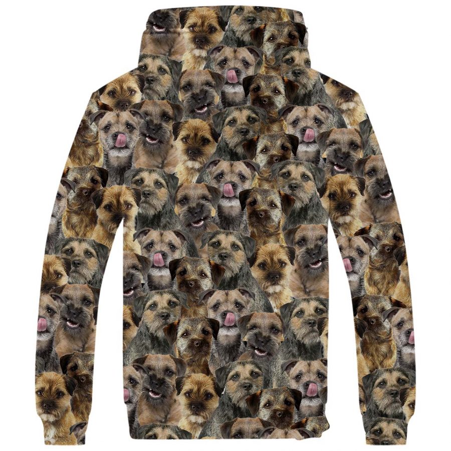 Border Terrier Full Face Fleece Hoodie