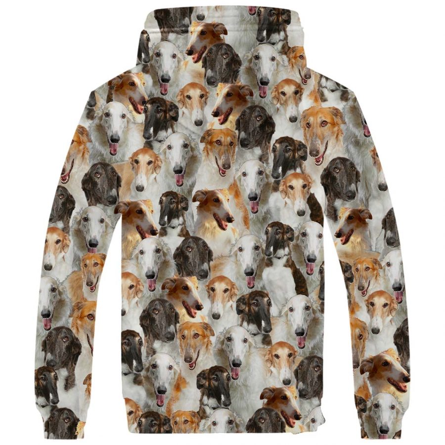 Borzoi Full Face Fleece Hoodie