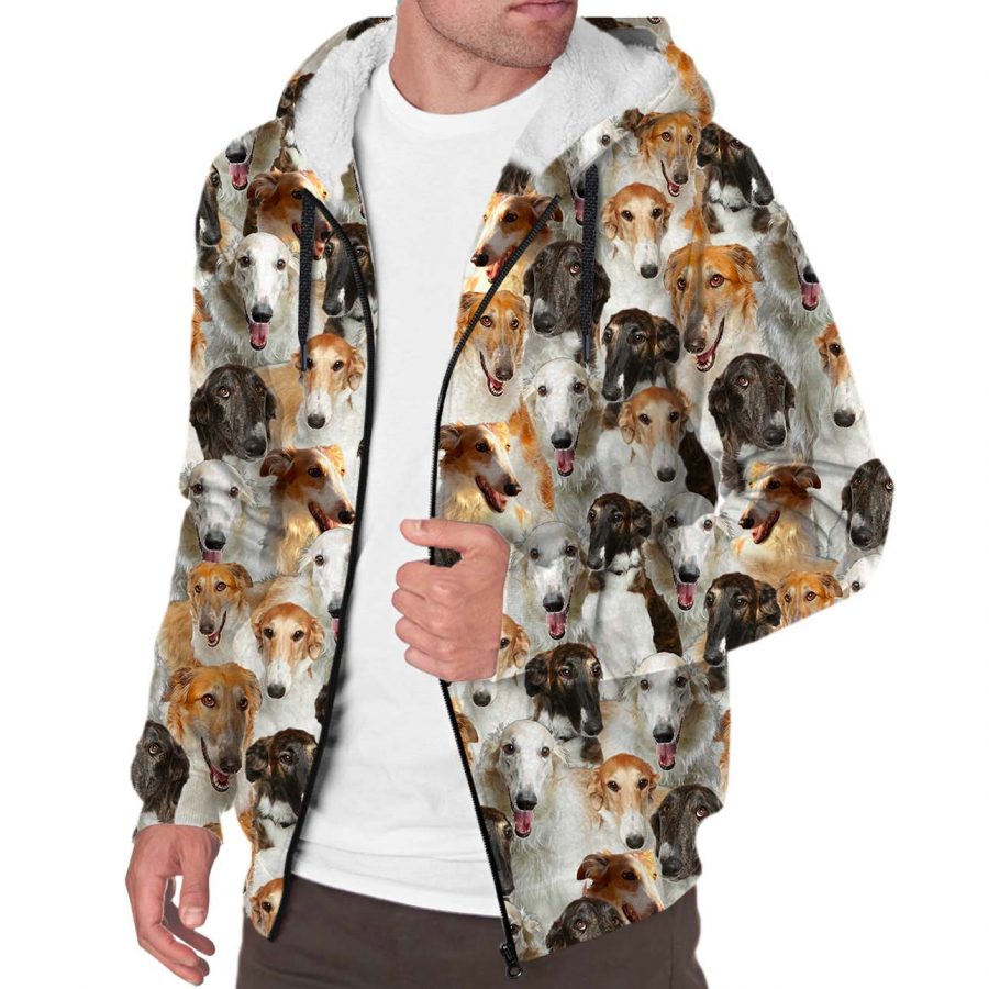 Borzoi Full Face Fleece Hoodie