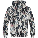 Boston Terrier Full Face Fleece Hoodie