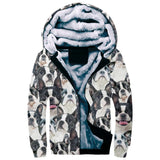 Boston Terrier Full Face Fleece Hoodie