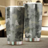 Boston Terrier Camo Tumbler Cup