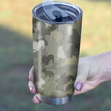 Boston Terrier Camo Tumbler Cup