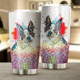 Boston Terrier Art Color Tumbler Cup