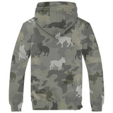 Boston Terrier Camo Fleece Hoodie