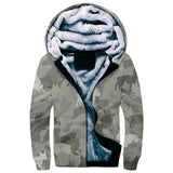 Boston Terrier Camo Fleece Hoodie