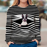 Boston Terrier - Stripe - Premium Sweater