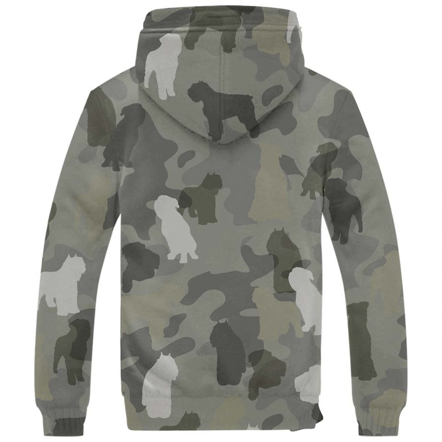 Bouvier Des Flandres Camo Fleece Hoodie