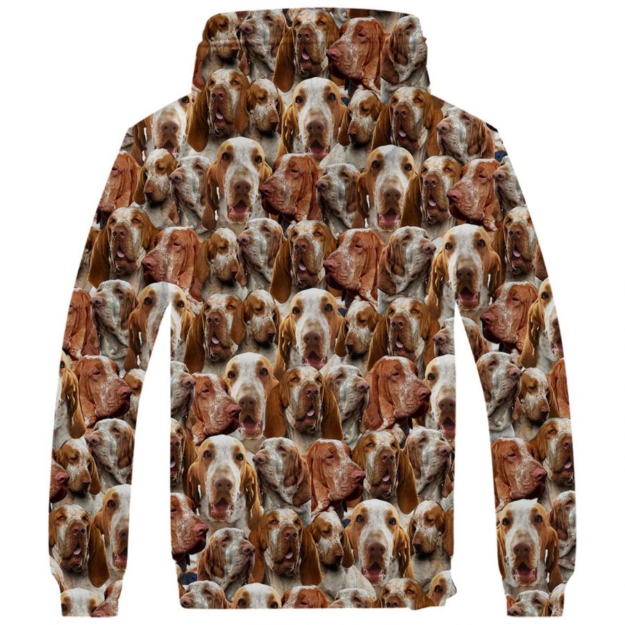 Bracco Italiano Full Face Fleece Hoodie