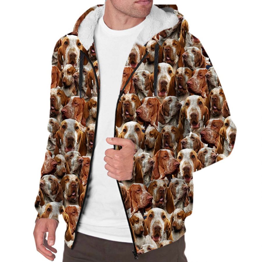 Bracco Italiano Full Face Fleece Hoodie