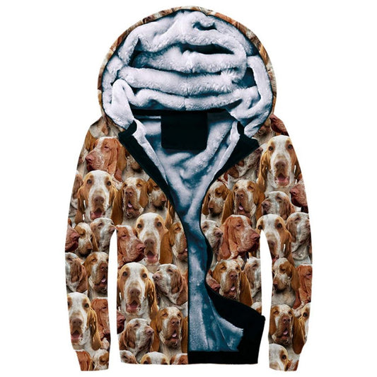 Bracco Italiano Full Face Fleece Hoodie