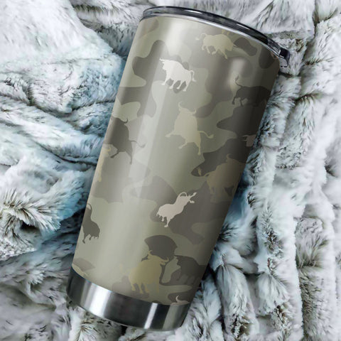 Bull Camo Tumbler Cup