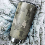 Bull Terrier Camo Tumbler Cup