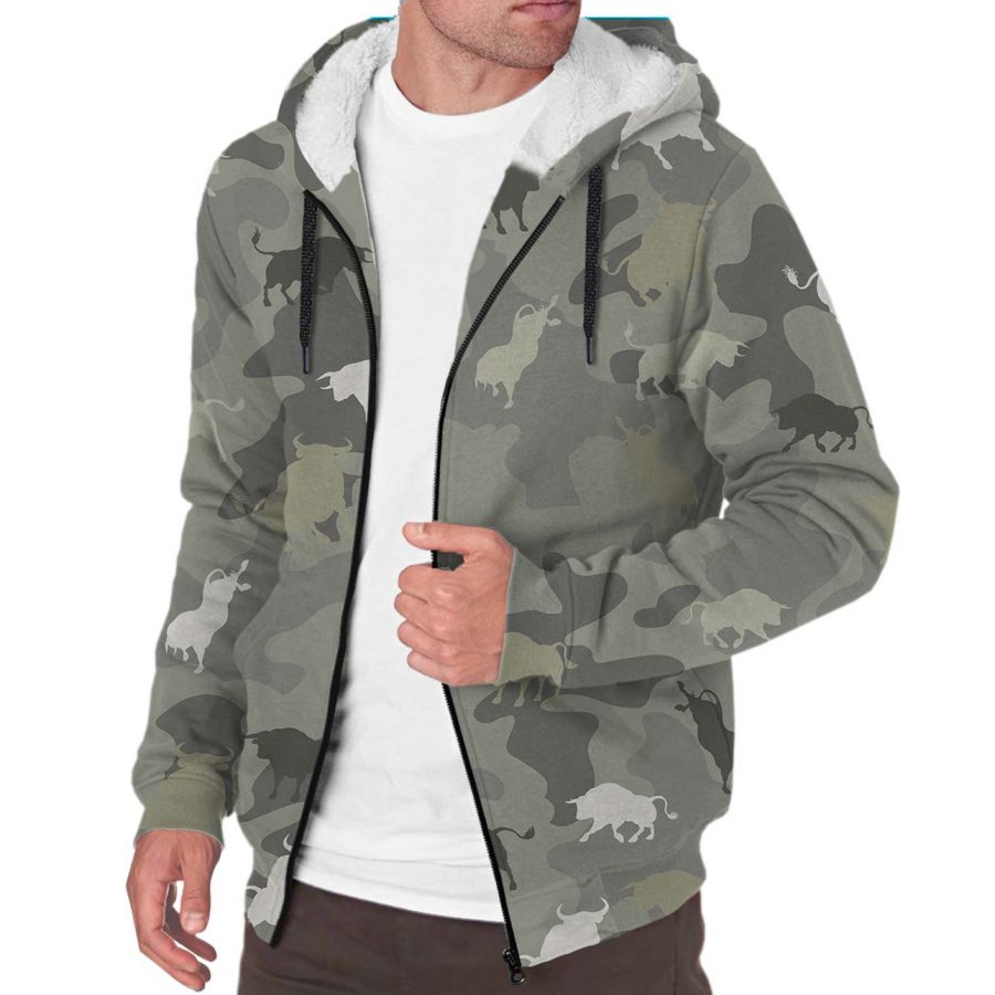 Bull Camo Fleece Hoodie