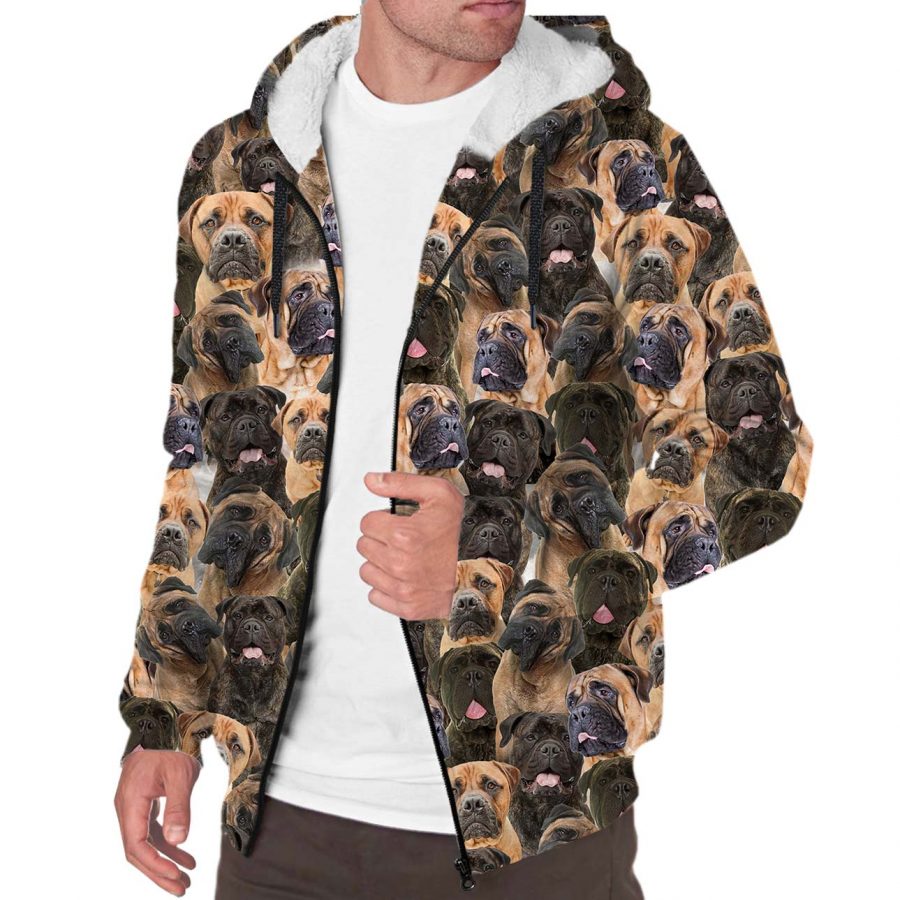 Bullmastiff Full Face Fleece Hoodie