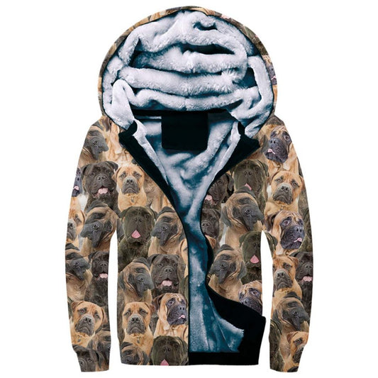 Bullmastiff Full Face Fleece Hoodie