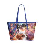 Jack Russell Terrier Leather Tote Bag