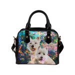 West Highland White Terrier Yin Yang Shoulder Handbag