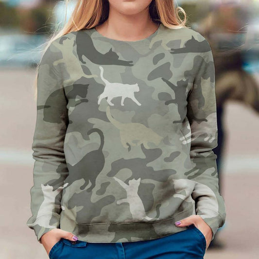 Cat - Camo - Premium Sweater