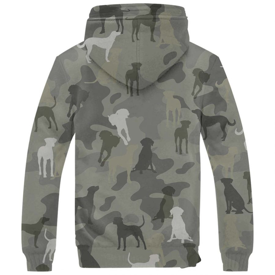 Catahoula Leopard Dog Camo Fleece Hoodie