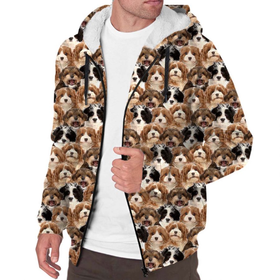 Cavoodle Full Face Fleece Hoodie