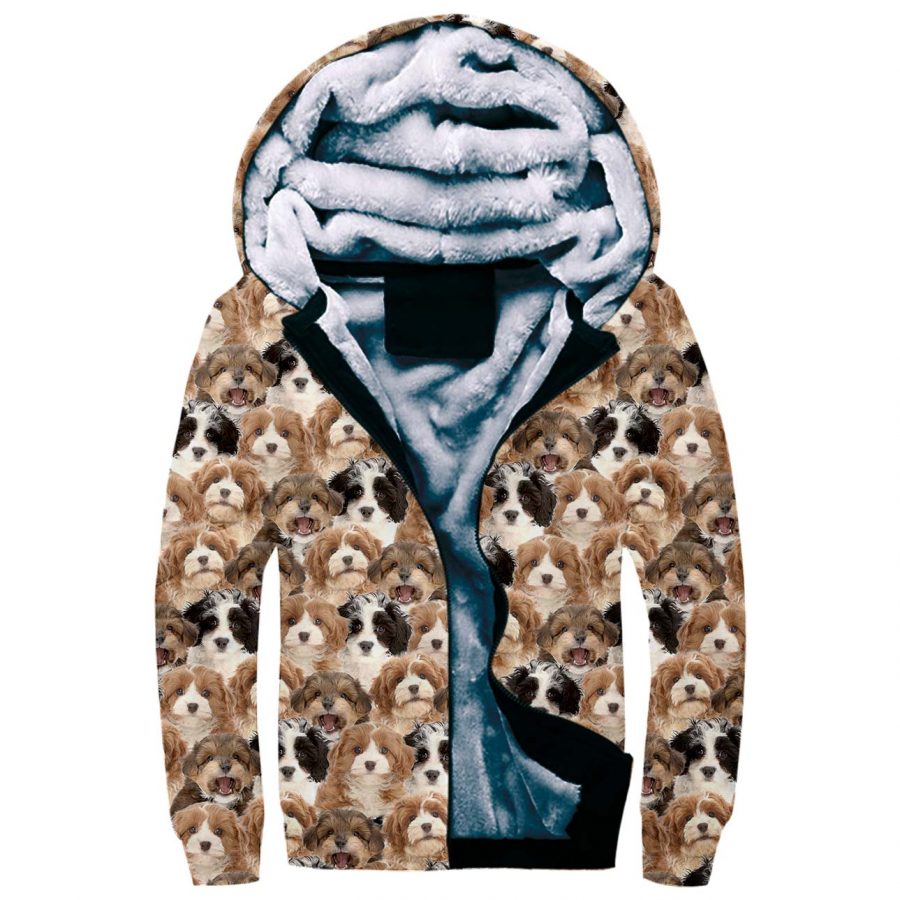 Cavoodle Full Face Fleece Hoodie