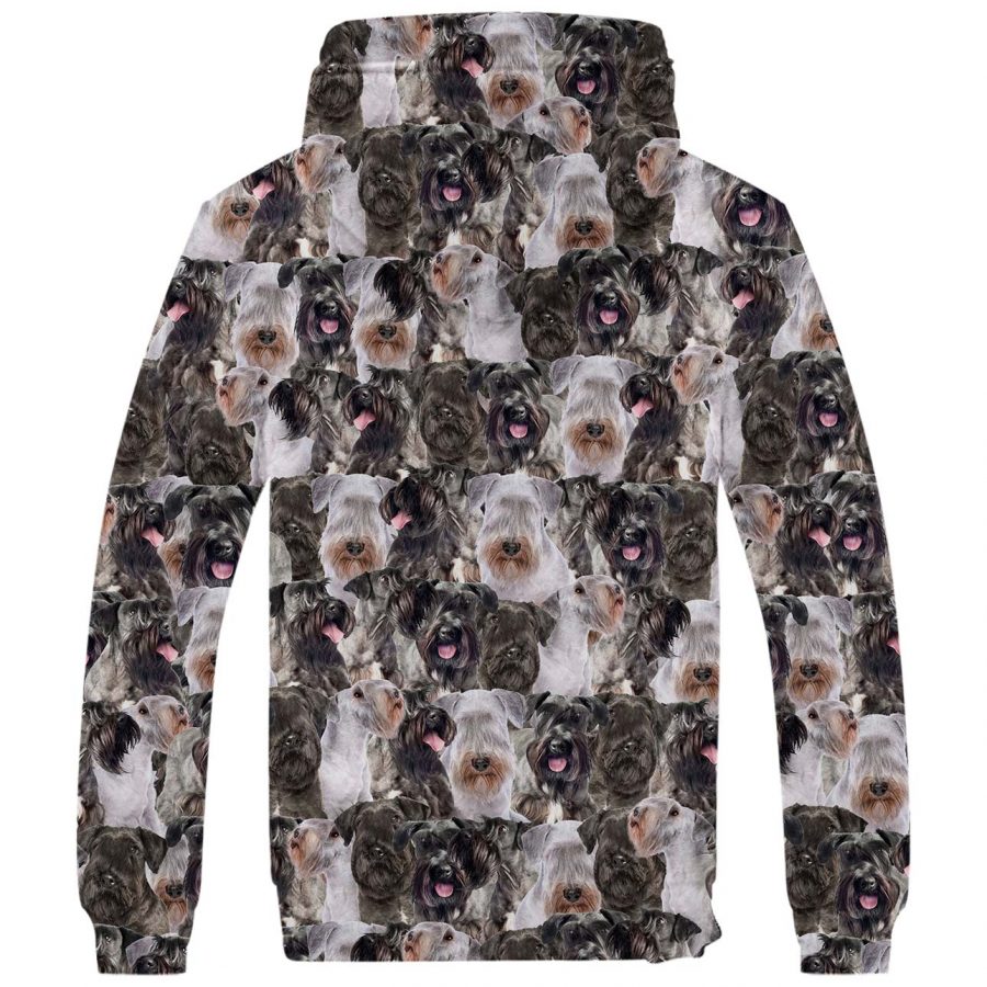 Cesky Terrier Full Face Fleece Hoodie