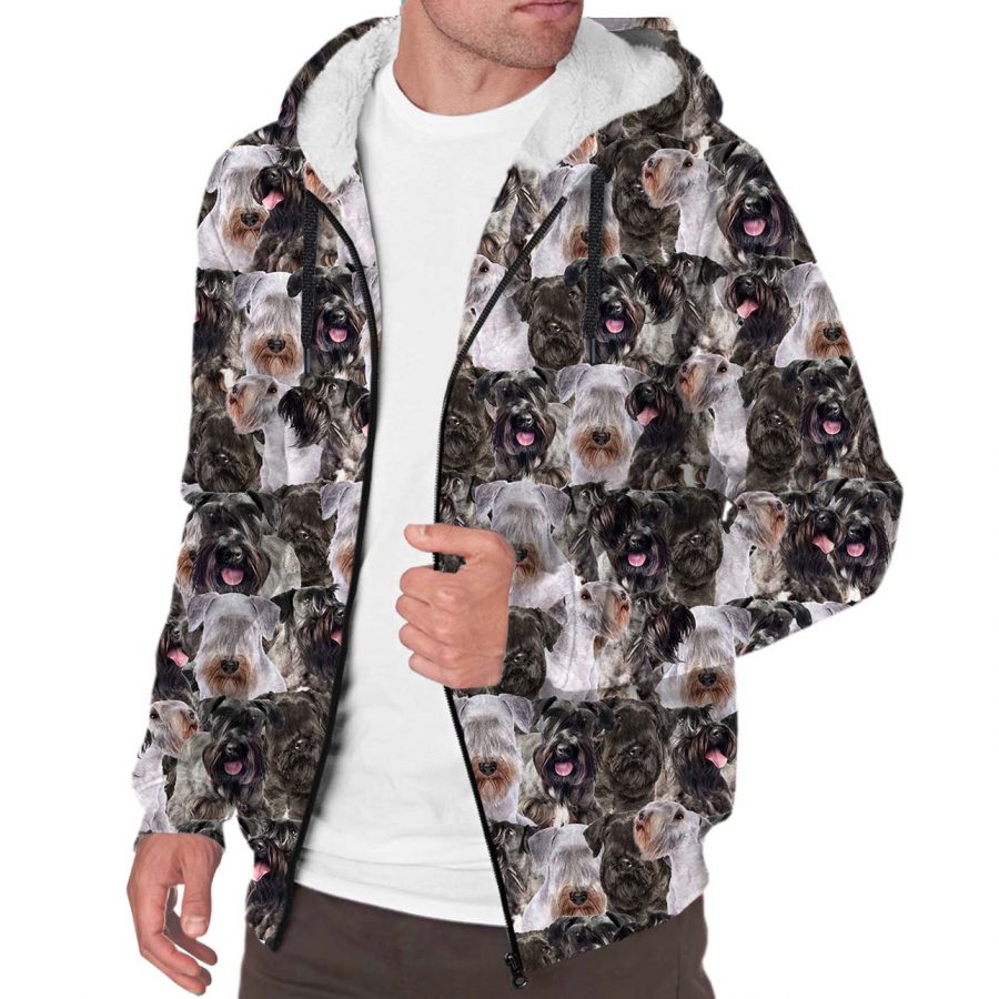 Cesky Terrier Full Face Fleece Hoodie