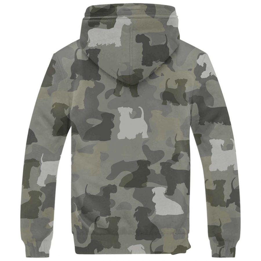 Cesky Terrier Camo Fleece Hoodie