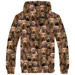 Chesapeake Bay Retriever Full Face Fleece Hoodie