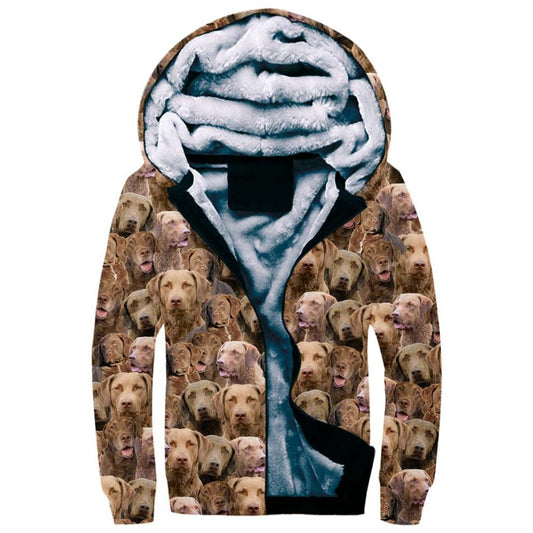 Chesapeake Bay Retriever Full Face Fleece Hoodie