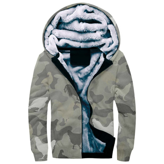 Chicken Camo Fleece Hoodie