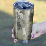 Chinese Crested Dog Camo Tumbler Cup