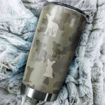 Chinese Crested Dog Camo Tumbler Cup