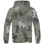 Chinese Crested Dog Camo Fleece Hoodie