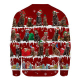 Chocolate Labrador Retriever - Snow Christmas - Premium Sweater