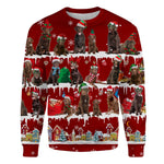 Chocolate Labrador Retriever - Snow Christmas - Premium Sweater