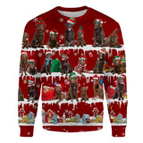 Chocolate Labrador Retriever - Snow Christmas - Premium Sweater