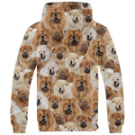 Chow Chow Full Face Fleece Hoodie