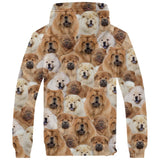 Chow Chow Full Face Fleece Hoodie