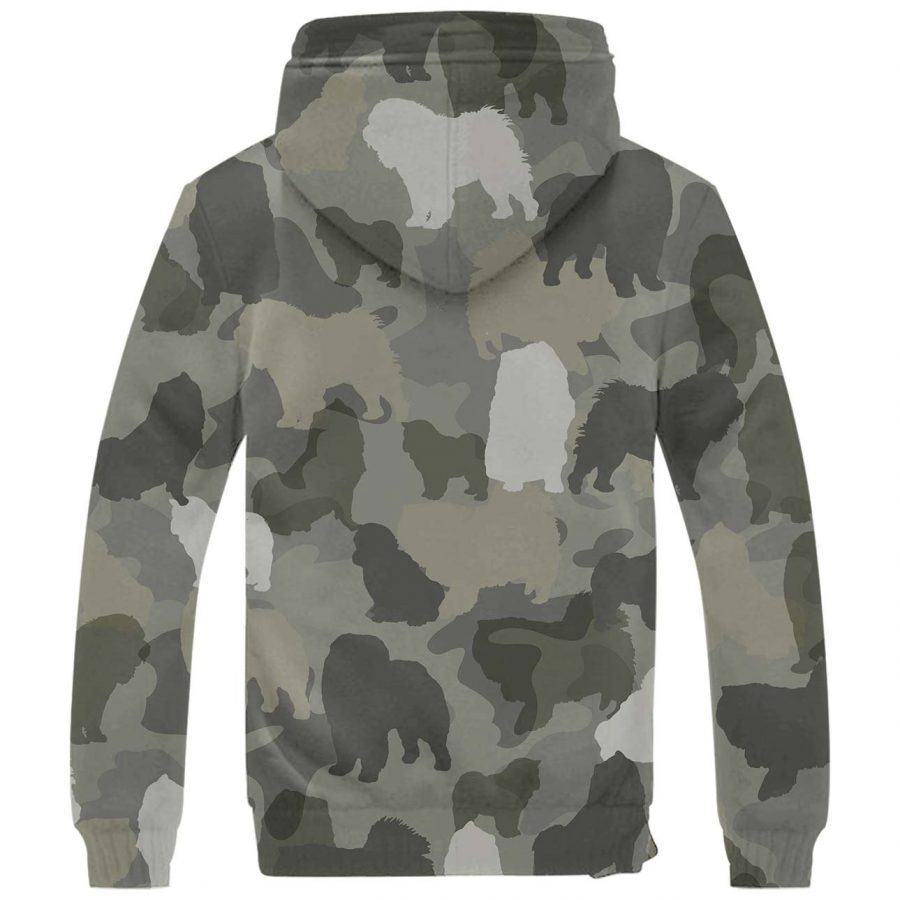 Chow Chow Camo Fleece Hoodie