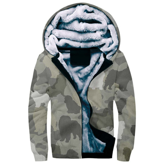 Chow Chow Camo Fleece Hoodie